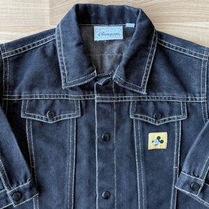 Y2K Vintage Disneyland Paris Toddler Denim Jacket Mickey Mouse 23M Dark Wash